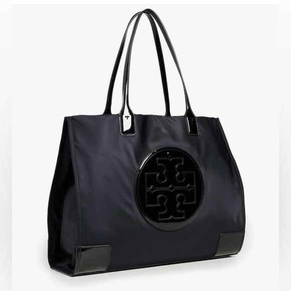 Tory Burch Ella Large Tote Black Nylon patent leather - Picture 15 of 15